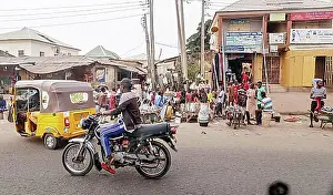 Urban Environment Prints: Street scene in the capital of Nigeria, Abuja, 06/02/2024