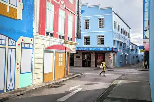 Culture Prints: Street scene in a shopping district of Bridgetown