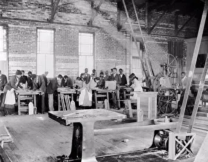 Students Prints: Students in Woodworking Shop, Claflin University, Orangeburg, South Carolina, USA, 1899