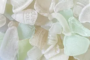 Overhead View Prints: Studio shot of Beach Glass