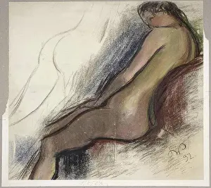 Study of a sitting model. Wyspiański, Stanisław (1869-1907), painter