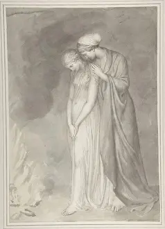 Expressions Prints: Study of Two Women Grieving before 1787 John Flaxman British As a sculptor