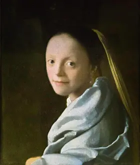 Earring Prints: Study of Young Woman by Johannes Vermeer (1632 - 1675); Oil on canvas; circa 1665 - 67