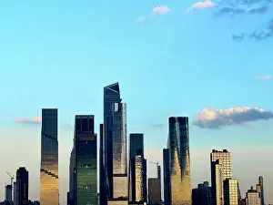 Real Estate Prints: Stunning Manhattan Midtown Skyline with Modern Skyscrapers at Sunset - Enhance Your Cityscape Experience