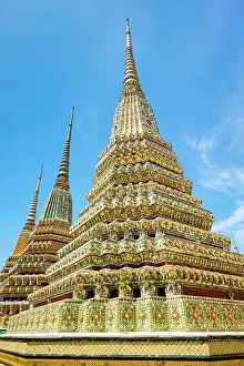 Historic Site Prints: Stupas at Wat Pho (Temple of the Reclining Buddha), Bangkok, Thailand