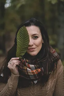 Sweater Prints: Stylish lady in knitted sweater