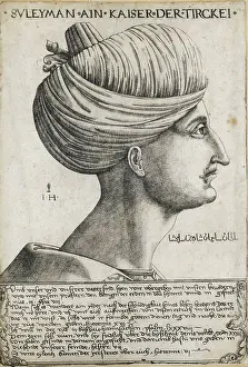 Ottoman Empire Prints: Sultan Suleiman I the Magnificent by Hopfer
