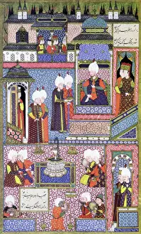 Asian Prints: Sultan Suleyman I (1494-1566), also known as Suleyman the Magnificent and Suleyman the Lawmaker