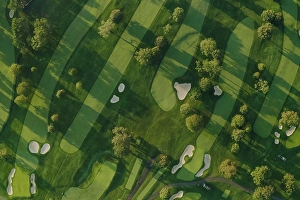 Golf Prints: Summer 2020 - New York, USA: Aerial view of Winged Foot Golf Course