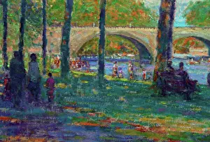 Arch Bridge Prints: Summer Afternoon, Evesham, detail 1, Charles Neal, 2012