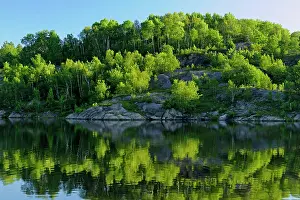 Ontario Prints: Summer foliage reflected in Elbow Lake, Wanup, Ontario, Canada