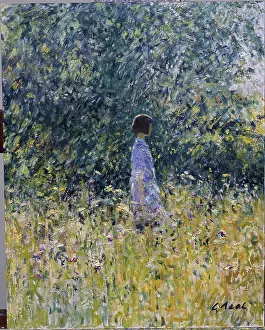 One Child Only Prints: Summer, Glos. 2002 Charles Neal (b.1951/British) Oil on wood panel