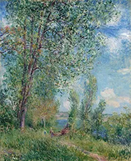 1890 Prints: Summer landscape by Alfred Sisley