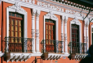 Architecture Prints: Sunlight on Neoclassical architecture of a building in Colonial Quito