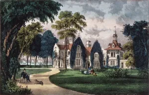 Mansion Prints: Sunnyside - On The Hudson Currier & Ives (1834-1907 American)