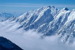 Refreshing Prints: Sunrise Peak viewed from Gad Valley of Snowbird Resort in Little Cottonwood Canyon