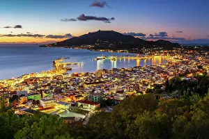 Dawn Prints: Sunrise over Zakynthos town and its harbour, Greece