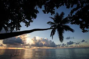 Beau Prints: Sunset at Beau Vallon Beach, Mahe Island, Seychelles
