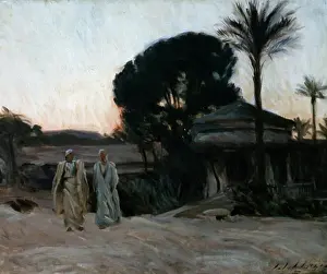 Side By Side Prints: Sunset at Cairo John Singer Sargent (1856-1925 American)