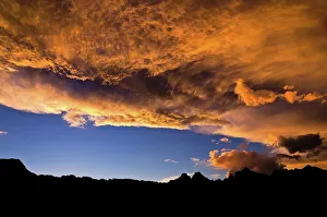 Wide Open Spaces Prints: Sunset over the Drakensberg Mountains near the Cathedral Peak section of the Ukhahlamba Drakensberg Park