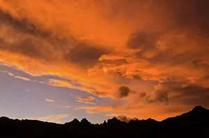 Drakensberg Prints: Sunset over the Drakensberg Mountains near the Cathedral Peak section of the Ukhahlamba Drakensberg Park