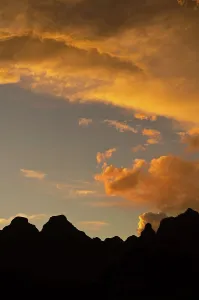 Drakensberg Prints: Sunset over the Drakensberg Mountains near the Cathedral Peak section of the Ukhahlamba Drakensberg Park
