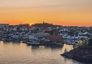House Prints: Sunset over the Old Town of Stavanger, Norway
