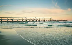 Waves Prints: Sunset at the Sand Dredge - The Spit