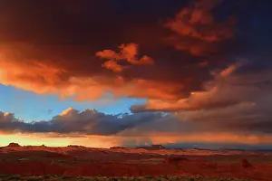 Utah Prints: Sunset Under Storm Clouds in the Desert From Goblin Valley State Park in Utah