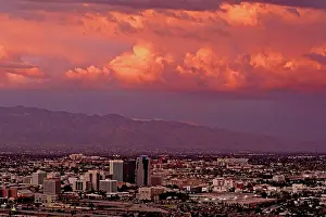 Vista Prints: Sunset over Tucson, with Santa Catalina mountains in the background. tucson, az