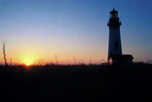 Dramatic Light Prints: Sunset at Yaquina Head Lighthouse, Oregon coast