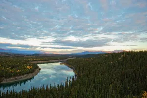 Empty Space Prints: Sunset over Yukon River, Whitehorse, Yukon, Canada