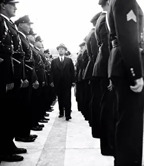 Inspection Prints: Supreme Court Police Force being inspected circa October 1936