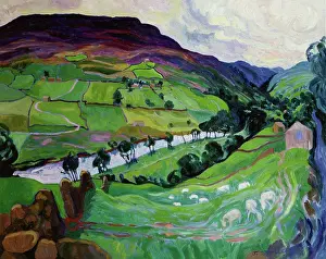 Rural Scene Prints: Swaledale, Yorkshire Josephine Trotter (b.1940/British) Oil on Canvas