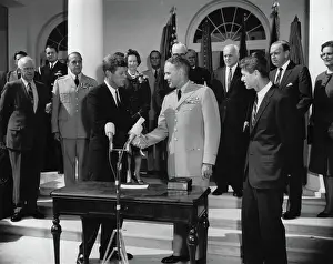 George Prints: Swearing-in ceremony, Gen. Maxwell Taylor