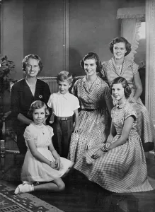 1953 Prints: The Swedish Royal Family Princess Sibylle and her ChildrenThe Children