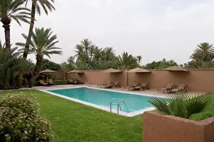Accommodation Prints: Swimming pool of riad, Ouarzazate, Morocco