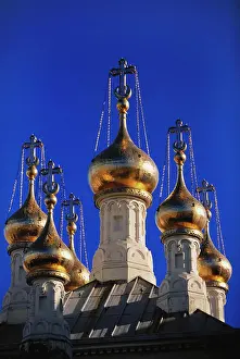 Large Format Prints: Switzerland, Geneva, Russian Orthodox Church. church domes. (Large format sizes available)