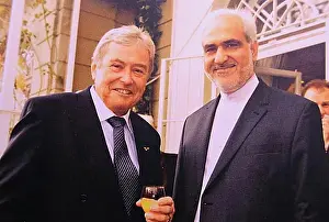 Union Prints: Switzerland: The Iranian embassador in Bern Alireza Salari invited Irans Foreign Minister Mohammed Dschawad Sarif