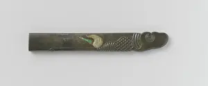 Sword knife hilt, anonymous, 1500 - 1900 Kozuka in the form of a pillar () With a flying range in Email Cloisononne