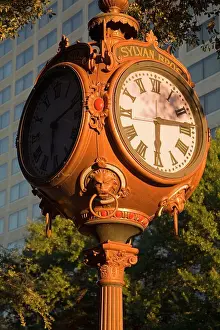 Capitol Prints: Sylvan Brothers Clock on Main Street, Columbia, South Carolina, USA