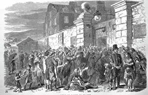 Reise Prints: Szene einer Hungersnot in Irland