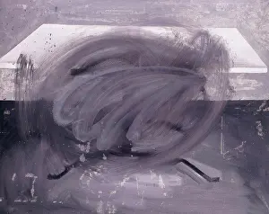 Messy Prints: Table; Tisch. Gerhard Richter (b.1932). Oil on canvas. Signed and dated 1962. 90 x 114cm