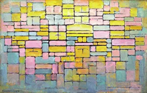 1914 Prints: Tableau no. 2 (Composition no. V) 1914 by Dutch artist Piet Mondrian