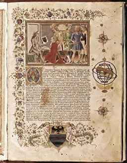 Western Art Prints: Tabulae Astrologiae'. The astronomer Giovanni Bianchini shows his work to emperor Frederick III