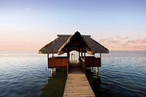 Tahiti Prints: Tahiti-May 2009 Moorea Island (Society islands) Pier