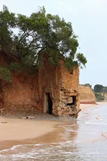 Taiwan Prints: Taiwan, Kinmen County, Jincheng, Old military bunker on beach
