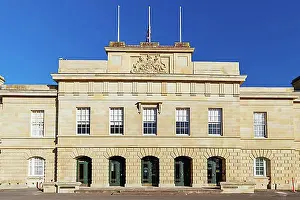 Australasia Prints: Tasmania Parliament House and Gardens near Salamanca on a warm spring morning in Hobart
