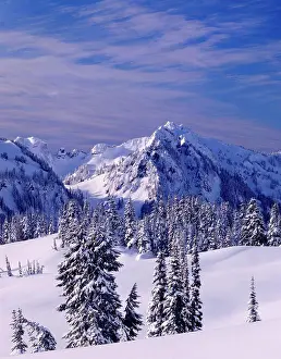 Large Format Prints: Tatoosh Range in winter, Mount Rainier National Park Washington USA
