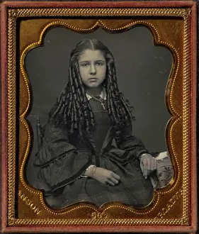 Rufus Prints: Teenage girl with bottle curls, c